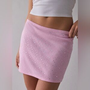 Urban Outfitters Pink Sequin Mini Skirt